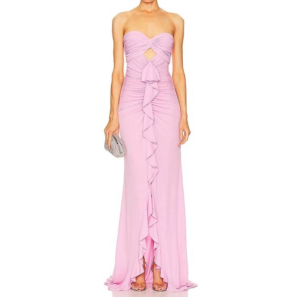 NEW CINQ A SEPT jenna gown in carnation